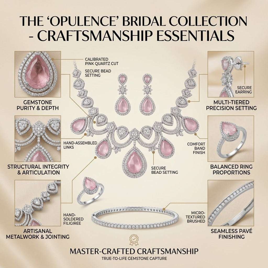 American Diamond Zircon Jewelry Set-22