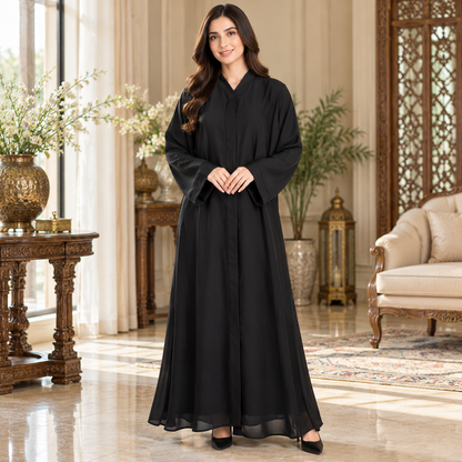Elegant Front Open Abaya