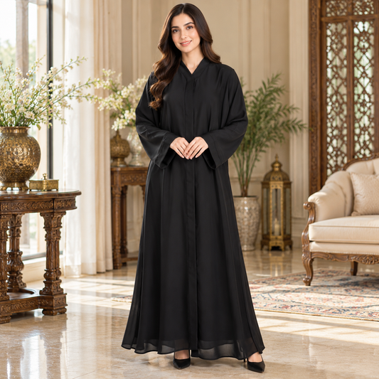 Elegant Front Open Abaya