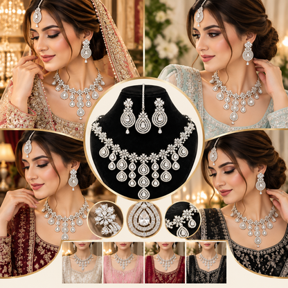 American Diamond Zircon Jewelry Set-28